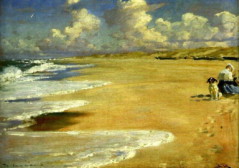 Peter Severin Kroyer marie kroyer malar pa stenbjerg strand